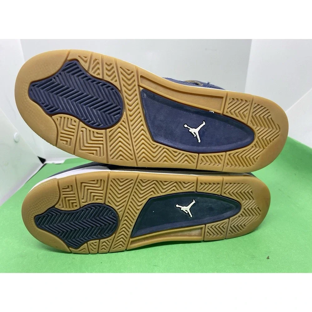Nike Boys Air Jordan 4 408452-425 Blue Basketball Shoes Sneakers Size 5.5Y
